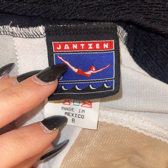 Vintage Jantzen textured swimsuit black small vintage size 8 - Picture 5 of 5